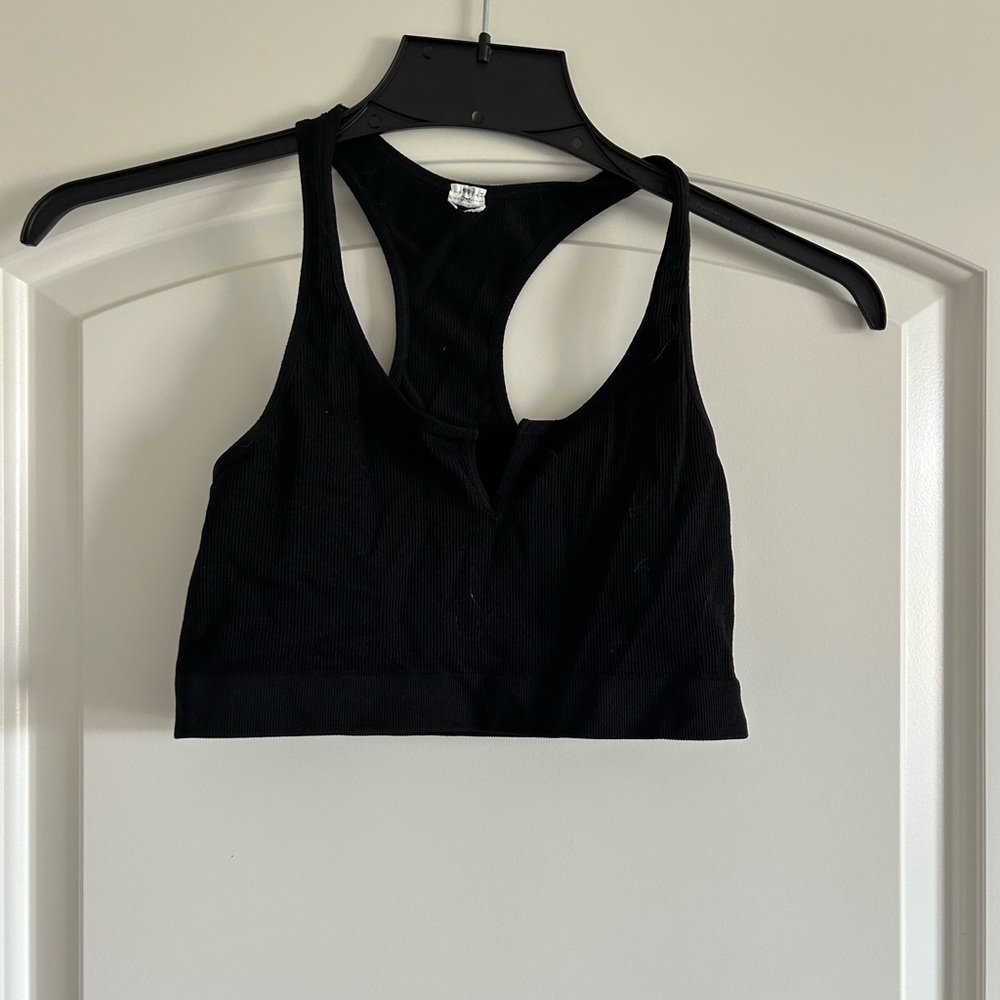 Black Racerback Sports Bra